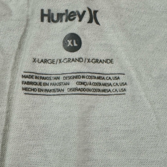 Women’s Hurley White Graphic XL Cropped Tee with burnt orange - Picture 3 of 5